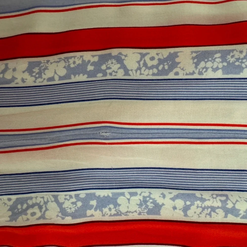 Express women’s size 8 jumpsuit red white and blue